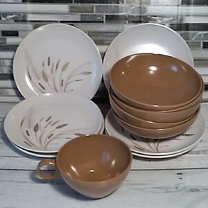 Prolon Melmac vintage 1970s saucers bowls cup